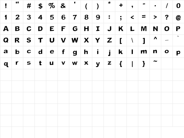 Flip the Switch Regular Character Map