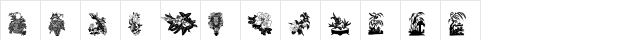 Floral 2 Regular Character Map Floral 2 Regular Character Map