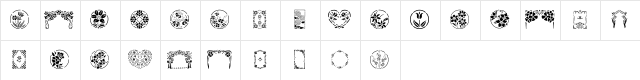 Floral Stencil Design Regular Character Map Floral Stencil Design Regular Character Map