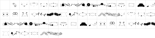 Florality Regular Character Map Florality Regular Character Map