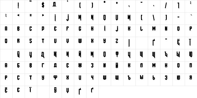 AmazDooMRight Regular Character Map AmazDooMRight Regular Character Map