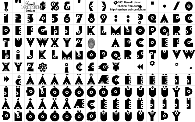 Flores Regular Character Map