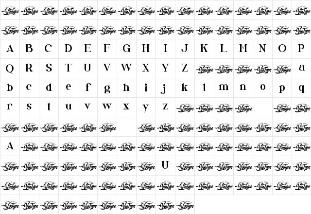 Florestica Demo Regular Character Map