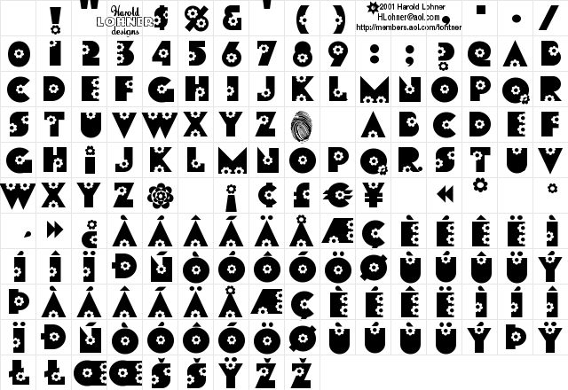 Flores Regular Character Map Flores Regular Character Map