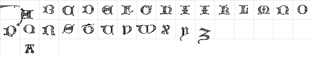 Florimel!" Regular Character Map