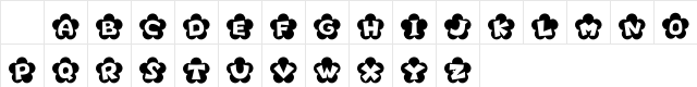 Flower Regular Character Map Flower Regular Character Map
