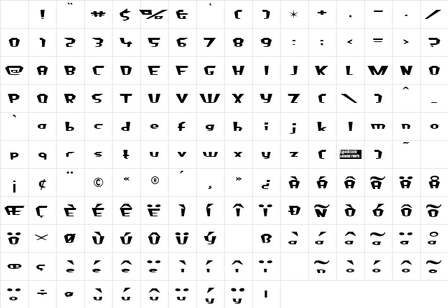 Fluoride Beings Regular Character Map Fluoride Beings Regular Character Map