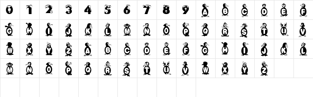 FlyingPenguin Regular Character Map