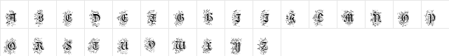 Foliar Initials Regular Character Map