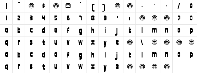 font twelve good Regular Character Map