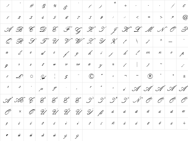 Amber Normal Character Map
