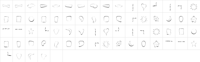 Fontesque OrnamentsFine Character Map