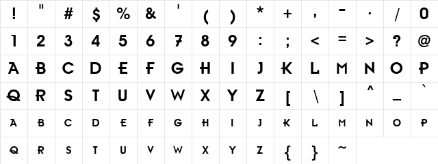 Ambient Medium Character Map