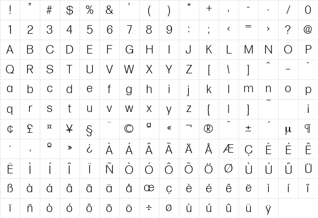 Formula-Serial-Light Regular Character Map Formula-Serial-Light Regular Character Map