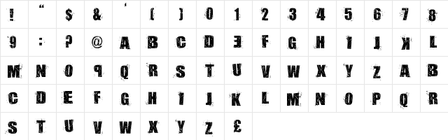 Assassins Dub Bold Character Map Assassins Dub Bold Character Map