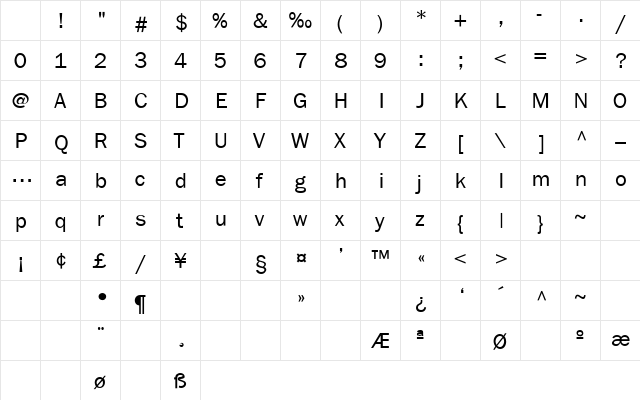 Franklin Gothic Light SSi Light Character Map Franklin Gothic Light SSi Light Character Map