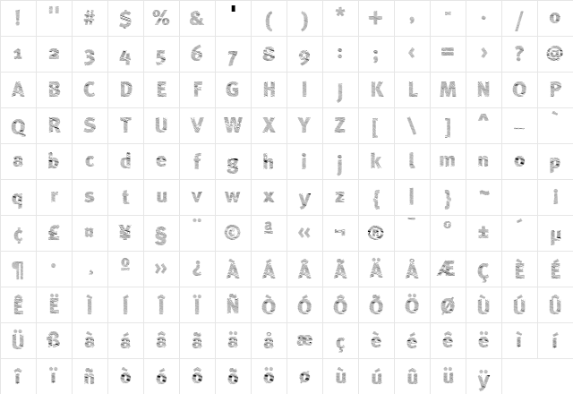 A Bebedera Heavy Character Map
