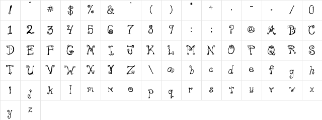 Freak Regular Character Map Freak Regular Character Map