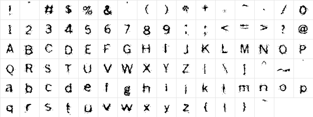 Freemason Regular Character Map