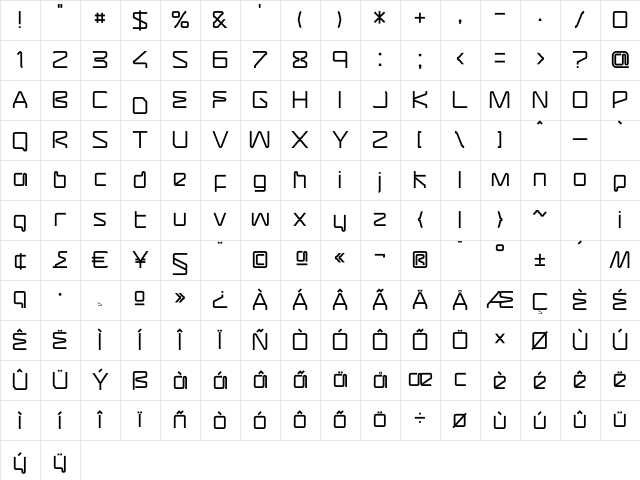 AssemblerRegular Regular Character Map AssemblerRegular Regular Character Map
