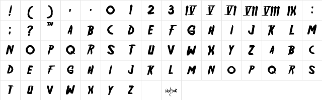 Friday13 Regular Character Map