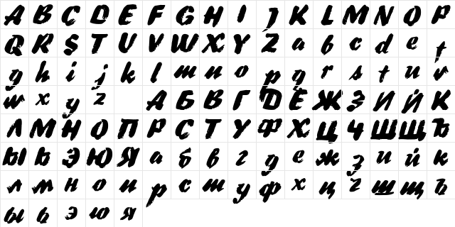 ft18 Regular Character Map