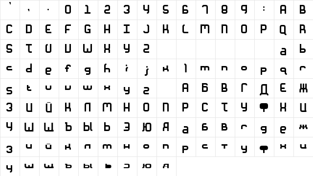 Macaroni Regular Character Map Macaroni Regular Character Map
