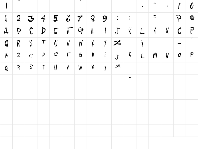 KoRnNet.too.it Regular Character Map
