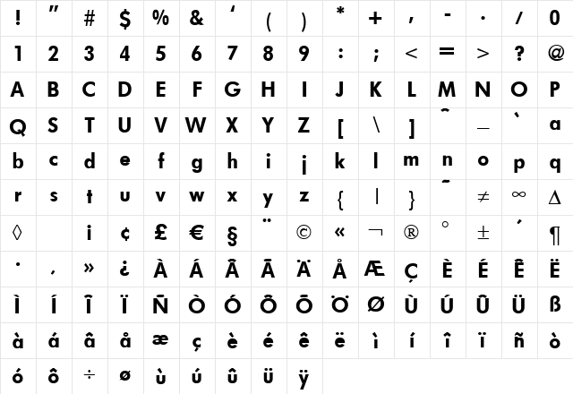 FunctionTwoHeavy Regular Character Map FunctionTwoHeavy Regular Character Map