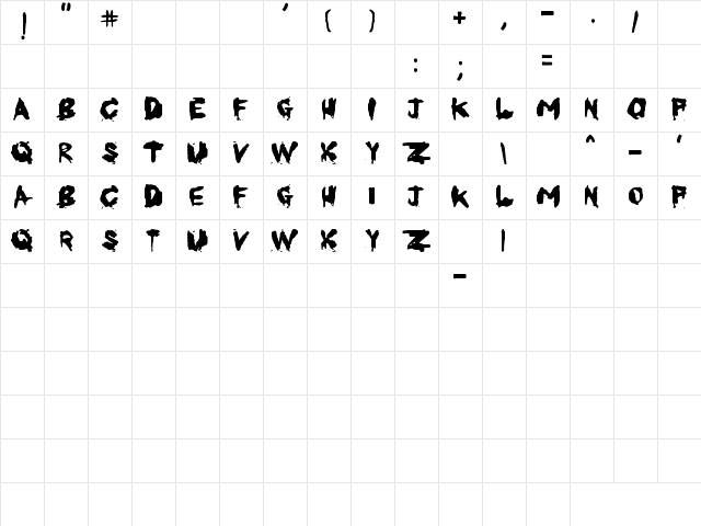 KoRnNet.too.it TALITM Regular Character Map
