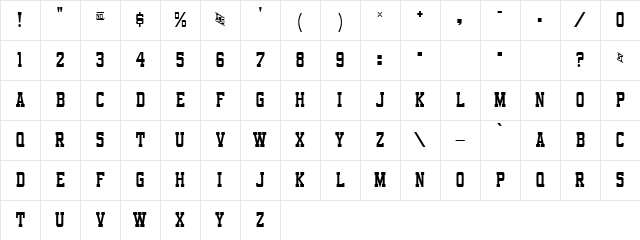 Funland Park JL Regular Character Map