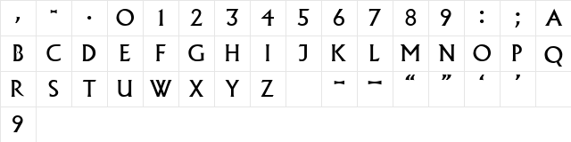 FuriosoTitling Regular Character Map FuriosoTitling Regular Character Map