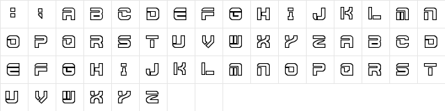 Futura Regular Character Map