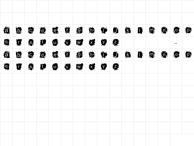 A Damn Mess Regular Character Map