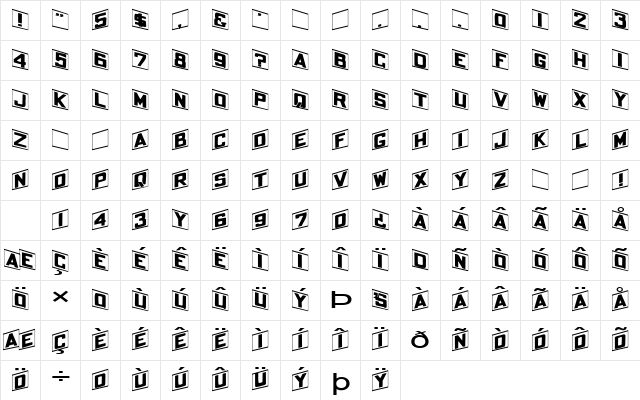FZ BORDERS 14 EX Normal Character Map