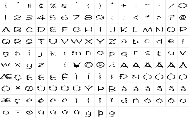 FZ HAND 2 WAVEY EX Normal Character Map
