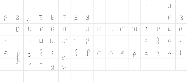 A La Nage Light Character Map