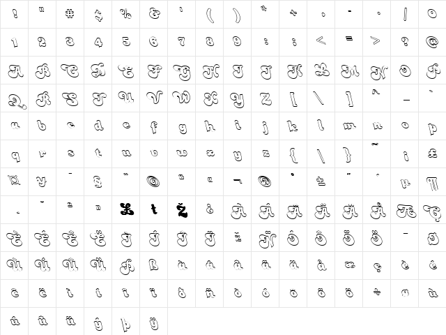 FZ JAZZY 49 HOLLOW LEFTY Normal Character Map