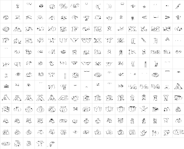 FZ ROMAN 4 SPOTTED EX Heavy Character Map