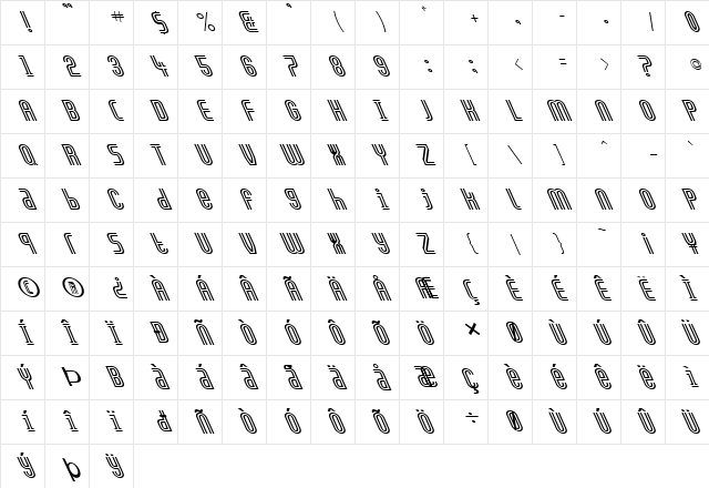 FZ UNIQUE 13 LEFTY Normal Character Map