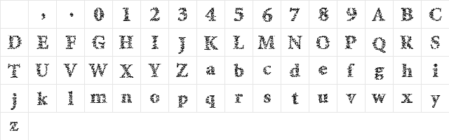 a Morris line Regular Character Map a Morris line Regular Character Map