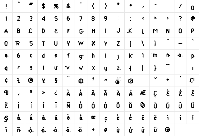 Ammonia Regular Character Map Ammonia Regular Character Map