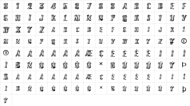 FZ WARPED 13 Normal Character Map