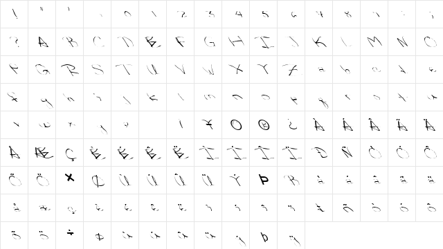 FZ WARPED 32 LEFTY Normal Character Map