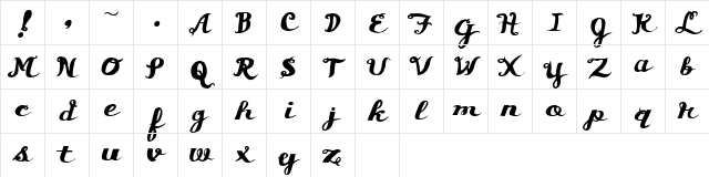 Asswipe Regular Character Map Asswipe Regular Character Map
