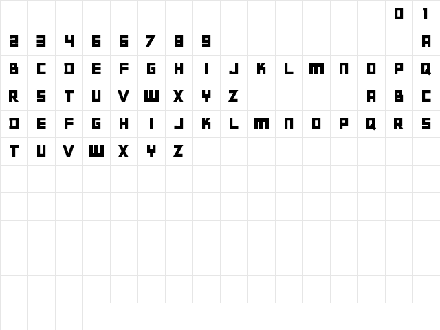 Gabato Regular Character Map