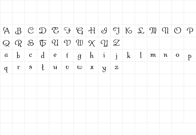 Gaheris Demo Regular Character Map