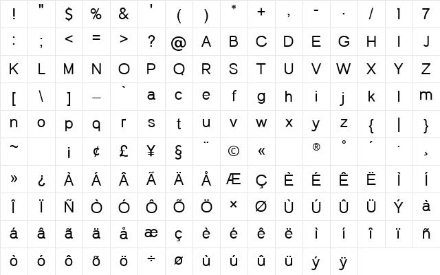 Galvanizer Regular Character Map Galvanizer Regular Character Map