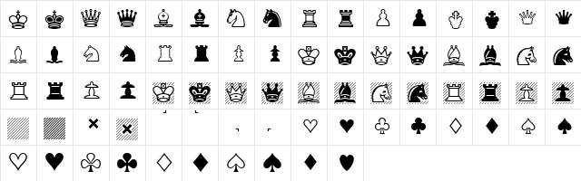 Games and Sports 1 ATT Regular Character Map