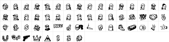 Gangsta Paradise Regular Character Map